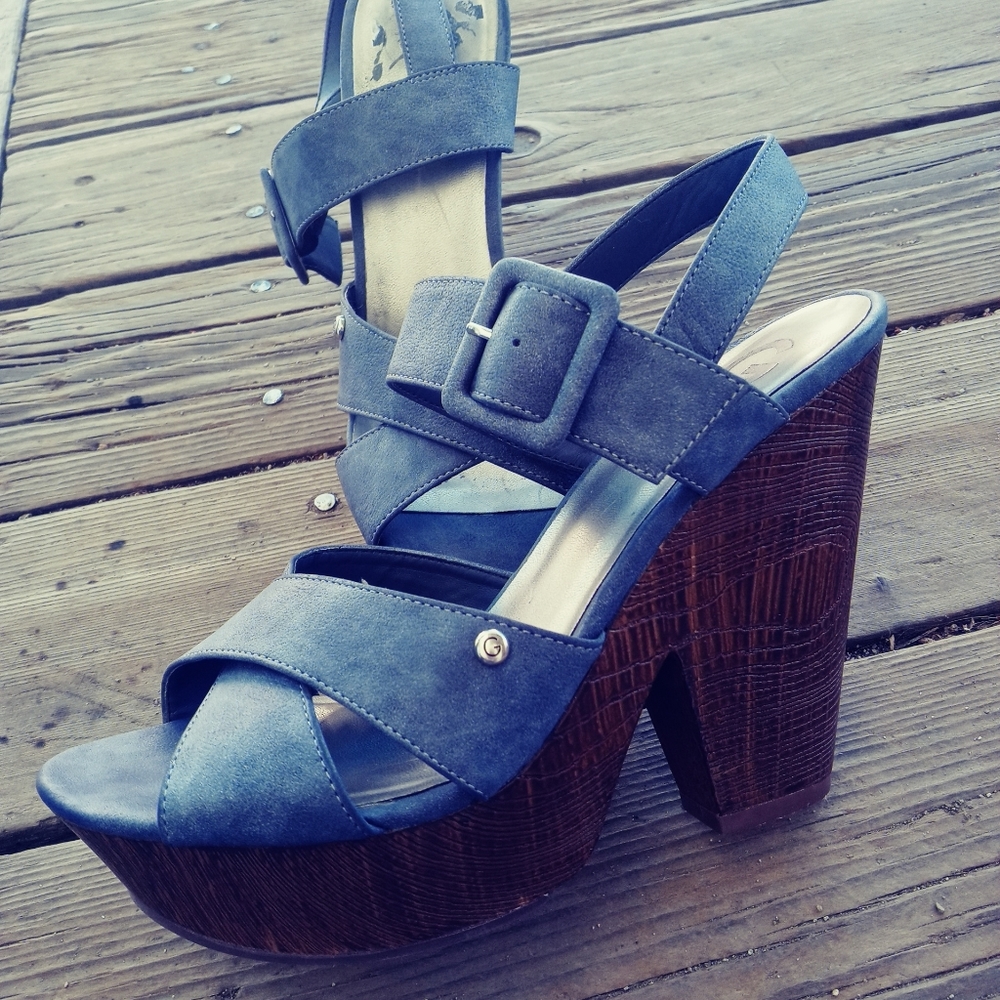 Blue Guess Platforms - Picture 5 of 6